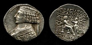 سکه فراتس چهارم، پادشاه پارتی