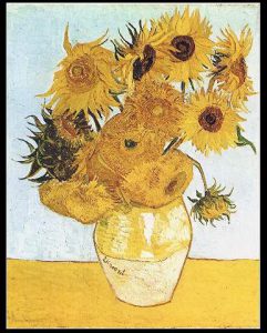 یکی از تابلوهای مشهور 12 گل آفتابگردان اثر ونسان ون گوگ