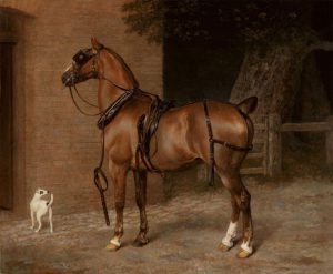 نقاشی یک اسب کالسکه
