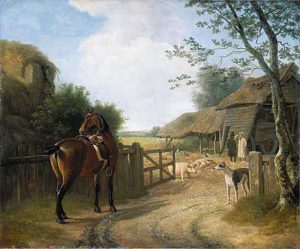 نقاشی دانیل بیل با اسب مورد علاقه اش